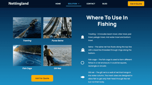 Best Fishing net companies in the world -  netting supplier